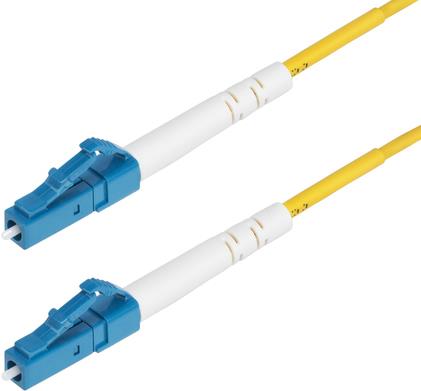 StarTech.com 5m (16.4ft) LC to LC (UPC) OS2 Single Mode Simplex Fiber Optic Cable, 9/125µm, Laser Optimized, 40G/100G, Bend Insensitive, Low Insertion Loss (SPSMLCLC-OS2-5M)