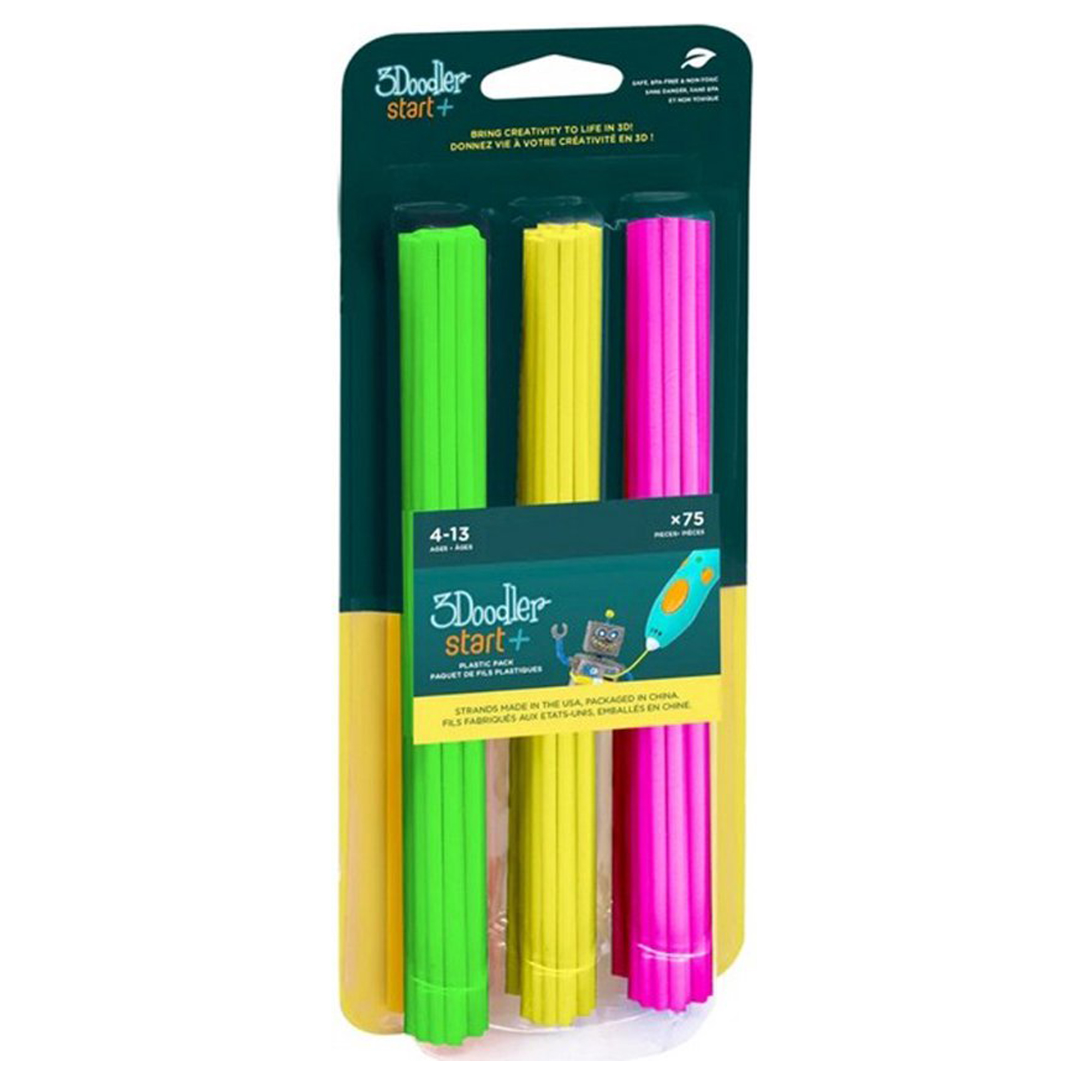 3Doodler Start 3DS-ECO-MIX4-75 3D-Druckmaterial 75 Stück 1 g Grün, Pink, Gelb