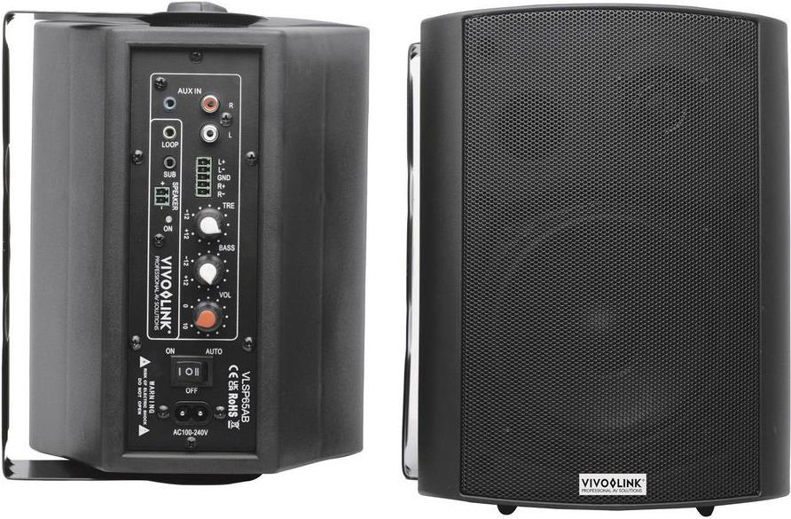 Vivolink Active Speaker Set, Black. (VLSP65AB)