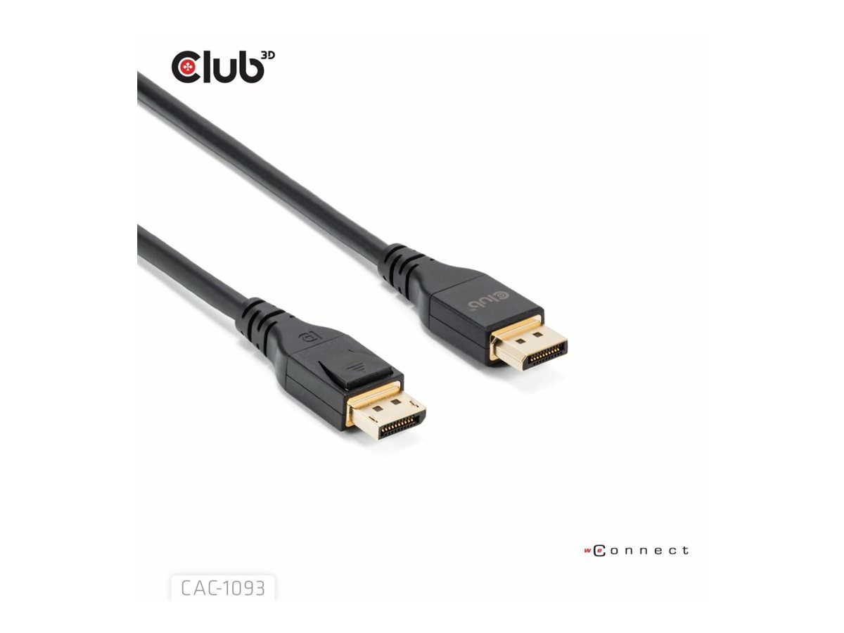 Club 3D CAC-1093 DisplayPort 2.1 DP54 Kabel 3 m Schwarz