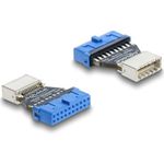 Delock ADAPTER USB5 GBPS 20PIN PFOSTENBUCHSE < USB-B 5GBPS (67344)