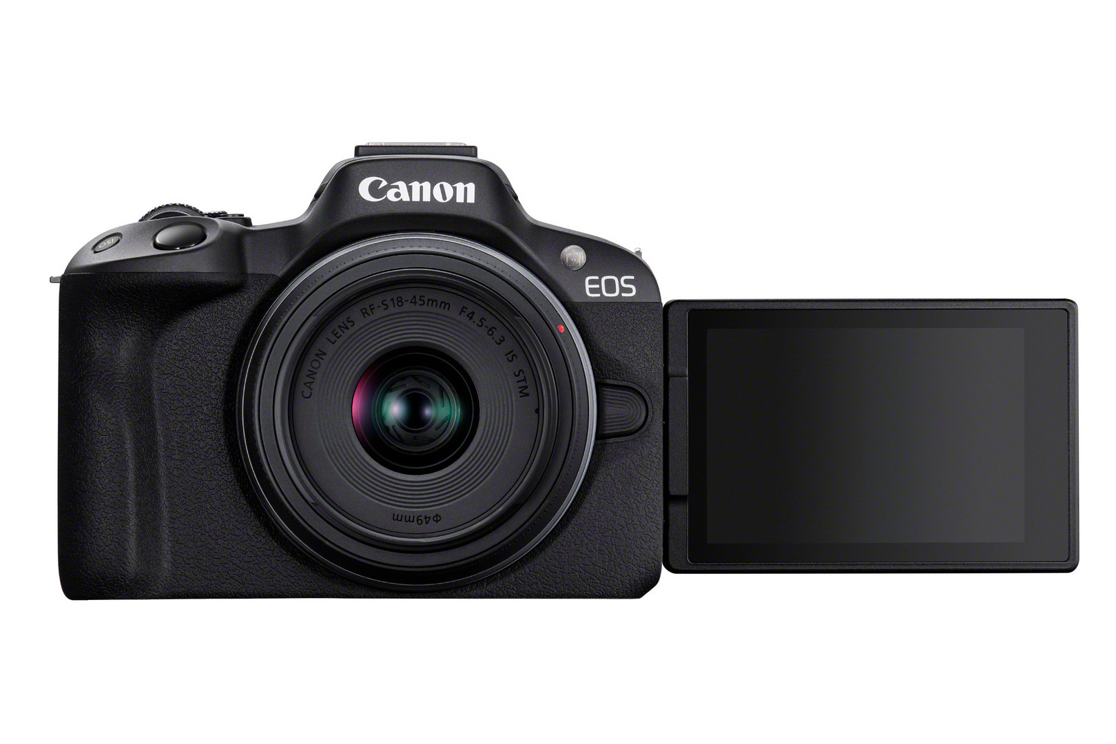 Canon EOS R50 24,2 MP APS-C 4K Systemkamera-Kit mit RF-S 18-45 IS STM und RF-S 55-210 IS STM Schwarz