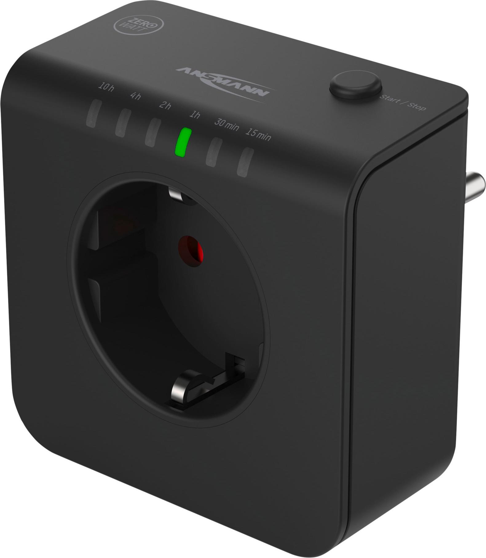Ansmann AES1.4 Steckdosen-Timer digital 3680 W Schwarz
