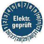 HEIN Industrieschilder HEIN 187804Prüfpl.El.gep. 26-31 bl PF O30mm 500/RO (187804)