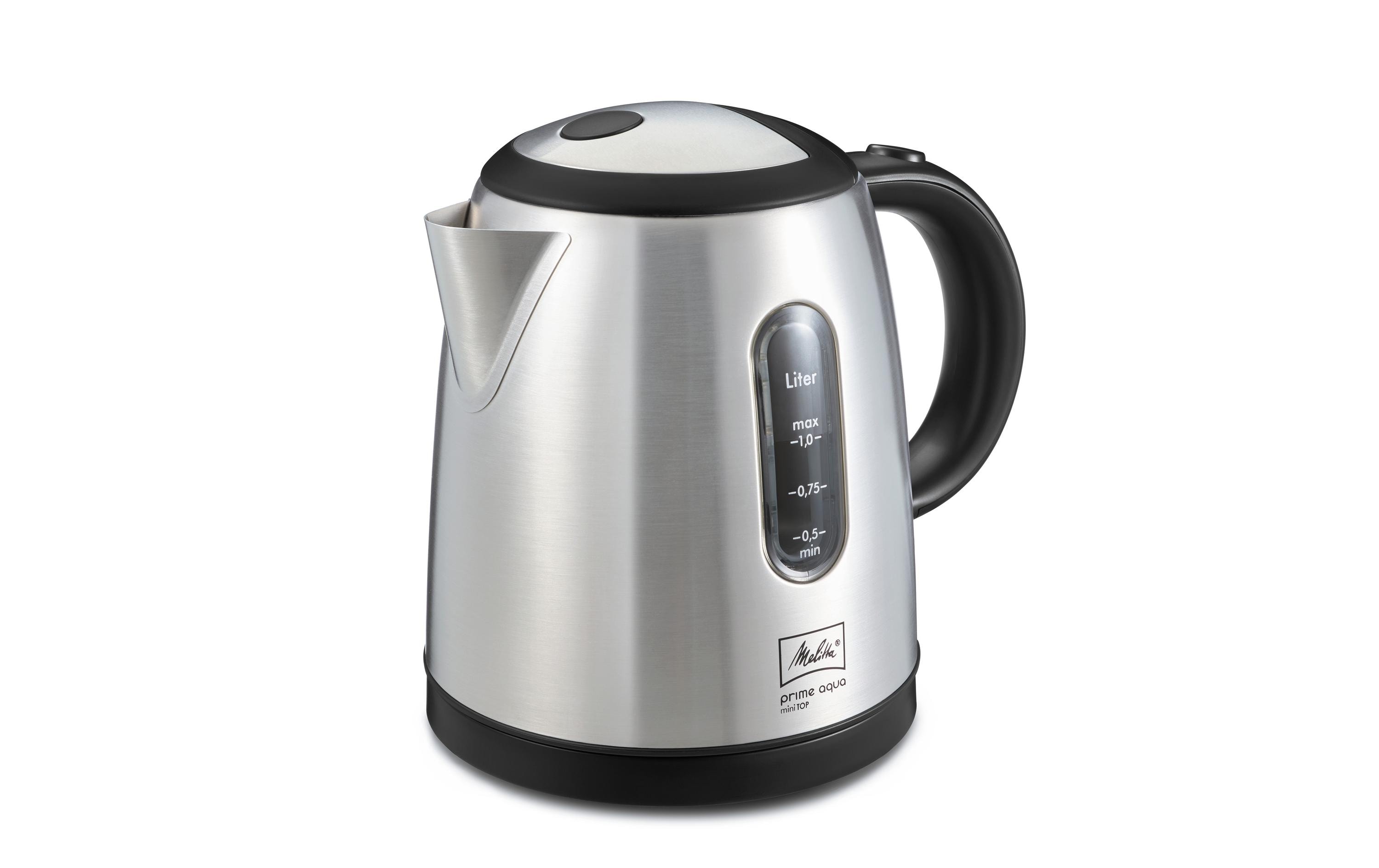 Melitta Prime Aqua mini top 1 l 2.2 kW Silber, Schwarz