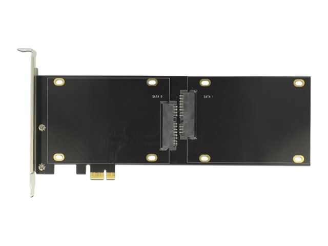 Delock PCI Express x1 Karte für 2 x SATA HDD / SSD Schwarz