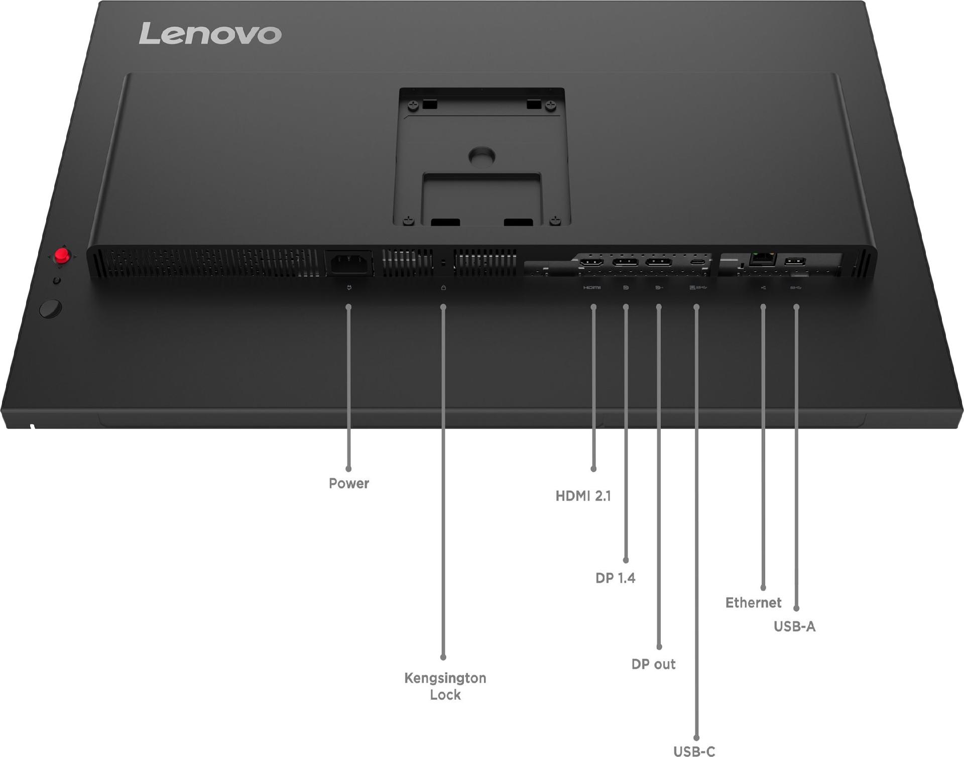 Lenovo ThinkVision T27qd-40 27" QHD IPS Monitor Finsternis schwarz