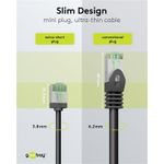 Goobay Ultraflexibles CAT 8.1 Patchkabel slim U/FTP schwarz - extrakurze Stecker 99.9% (74354)
