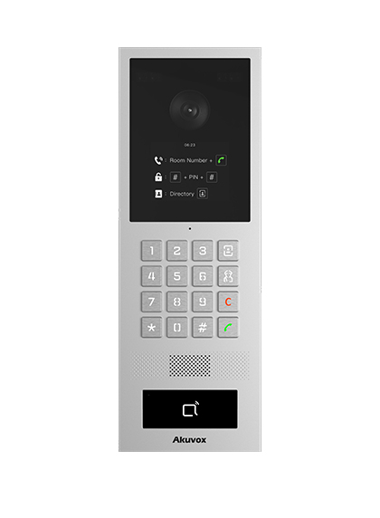 Akuvox S532-Hybrid Video-Türsprechanlage Hauptgerät mit Kartenleser 2 MP 2,8" H.264 Bluetooth IP66 IK08 Grau
