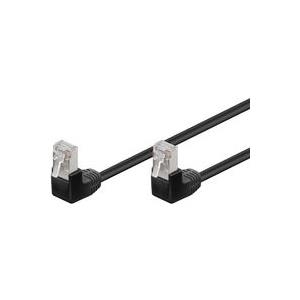 MicroConnect - Netzwerkkabel - RJ-45 (M) zu RJ-45 (M) - 50 cm - UTP - CAT 5e - 90° Stecker - Schwarz