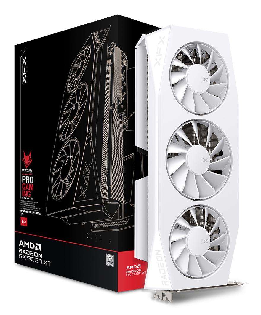 XFX Mercury OC Radeon RX 9060 XT 16 GB GDDR6 Weiß