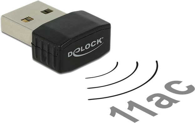 DELOCK WL-Antenne Delock USB2.0 2dBi Nano Dongle 2,4+5 GHz