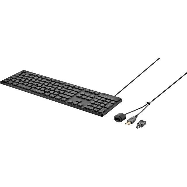 Renkforce RF-3561816 Kabelgebundene Tastatur USB + PS/2 QWERTZ Deutsch Schwarz