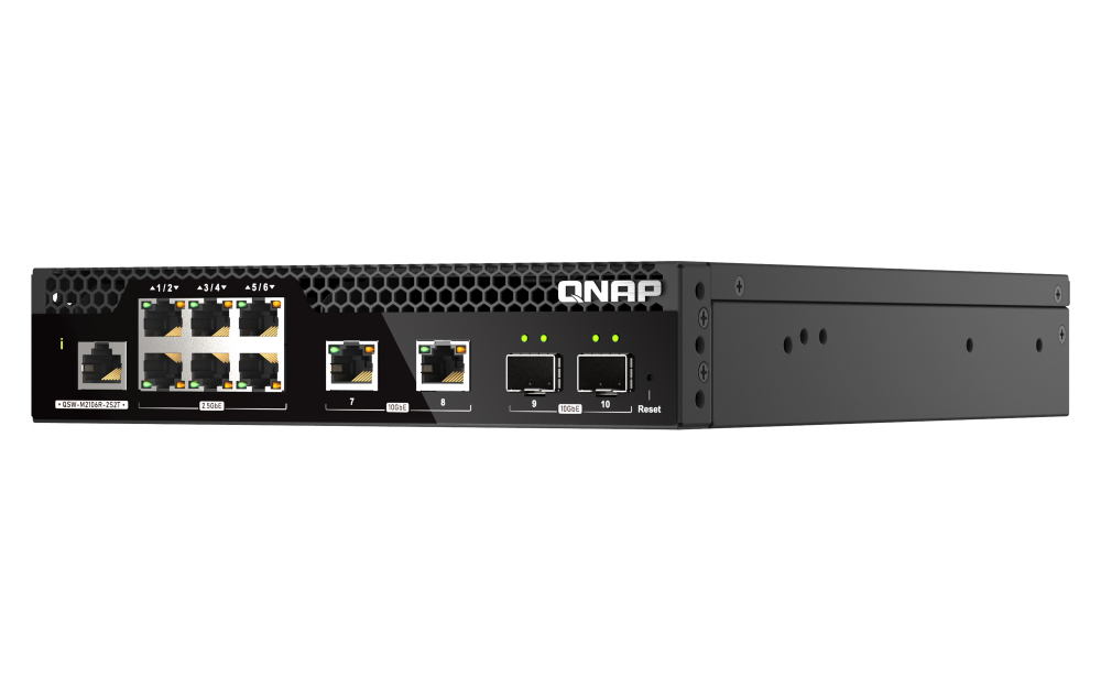 QNAP QSW-M2106R-2S2T Web Managed Series Switch L2 10 Ports Schwarz