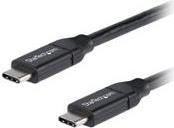 StarTech.com USB-C auf USB-C Kabel mit 5A Power Delivery - St/St - 3m - USB 2.0 - USB-IF zertifiziert - USB Typ C Kabel - USB-Kabel - USB-C (M) bis USB-C (M) - Thunderbolt 3 / USB 2.0 - 5 A - 3 m - Schwarz