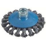 Bosch Kegelbürste, gezopfter Draht, 100 mm, 0,5 mm, 12500 U/ min, 12 mm, 14 2608622011 Durchmesser 100 mm (2608622011)