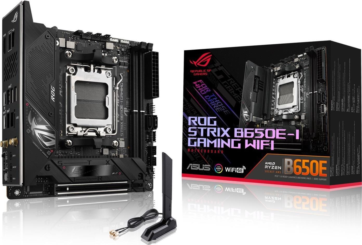 ASUS ROG Strix B650E-I Gaming WiFi Mainboard Mini-ITX AMD B650 AM5 DDR5 Schwarz