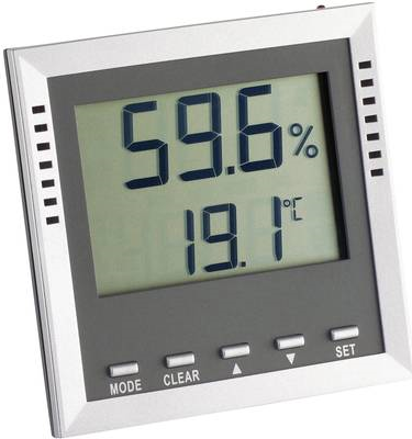 TFA Dostmann KLIMA GUARD Thermo-/Hygrometer Silber (30.5010.54.K)