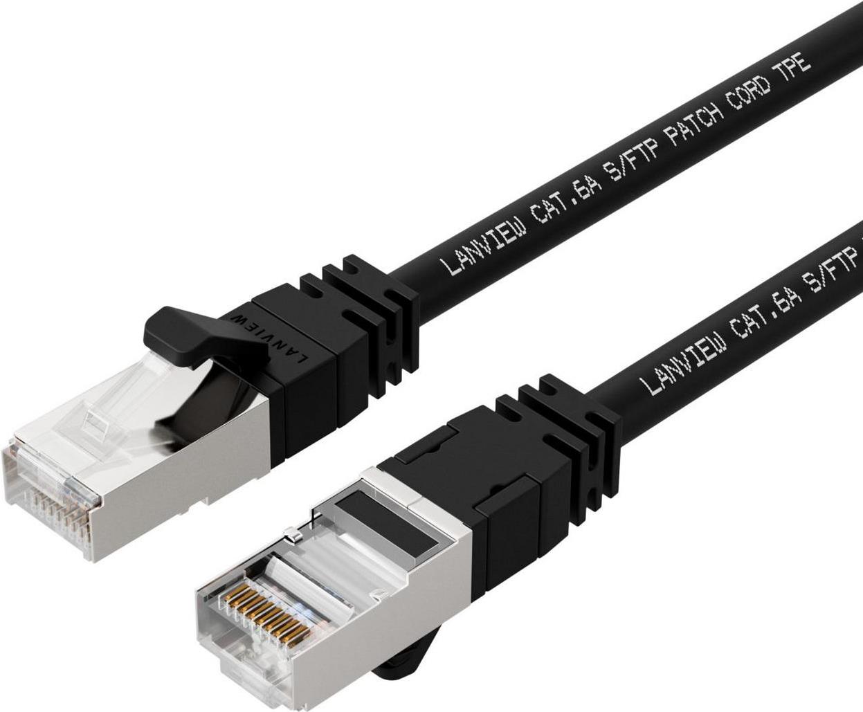 Lanview LV-SFTP6A005B Netzwerkkabel Schwarz 0,5 m S/FTP (S-STP) (LV-SFTP6A005B)