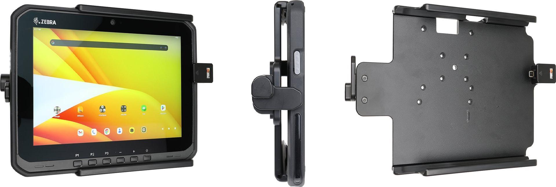 Brodit Aktive Halterung Aktive Halterung, Sprungfeder-Verschluss, USB-C 3.1, AMPS, VESA 75, separat bestellen: Ladegerät, passend für: ET60, ET65 (Android) (216466)