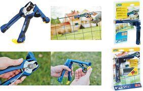 Rapid Zaunzange FP222, blau, inkl. 200 Ringklammern VR22 aus ABS-Kunststoff mit Glasfaser, für Ringklammern VR22 - 1 Stück (40303112)