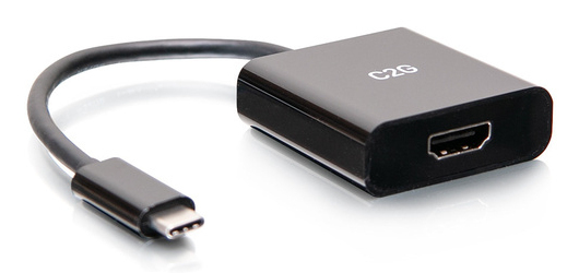C2G Videoadapter USB-C auf HDMI 4K 60 Hz 0,2 m Schwarz