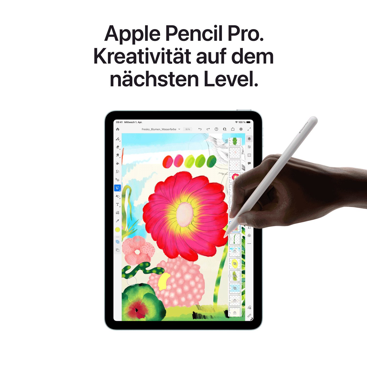 Apple 13'' iPad Air M4 Wi-Fi + Cellular 256GB - Violett