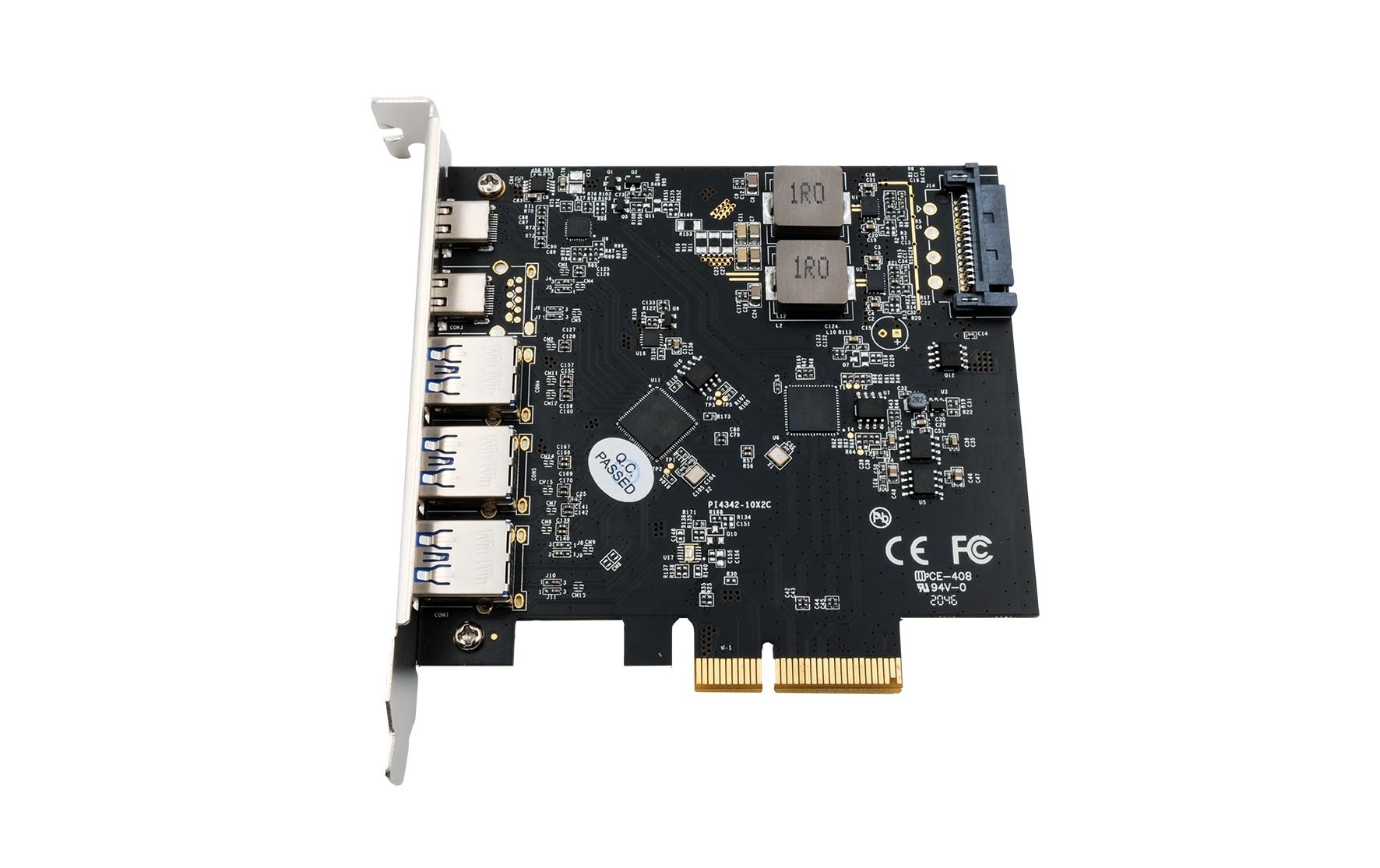 Exsys EX-12006 PCIe Schnittstellenkarte 5 Port USB 3.2 Gen 2 mit 3x USB-A und 2x USB-C