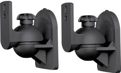 SpeaKa Professional Lautsprecher-Wandhalterung Neigbar+Schwenkbar Wandabstand (max.): 6.4 cm Schwarz 1 Paar (29215C36)