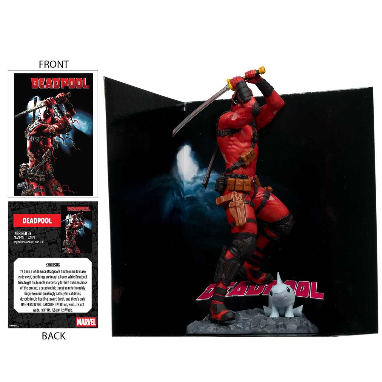 McFarlane Toys Marvel Deadpool Sammelfigur 1/10 Mehrfarbig, Rot