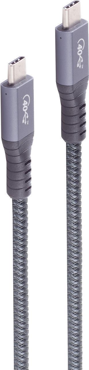 shiverpeaks ®-BASIC-S--USB-C Verbindungskabel--USB Kabel Typ-C Stecker auf Typ C Stecker, 4.0 Gen 3x2, PRO, 0,25m (BS13-67000)