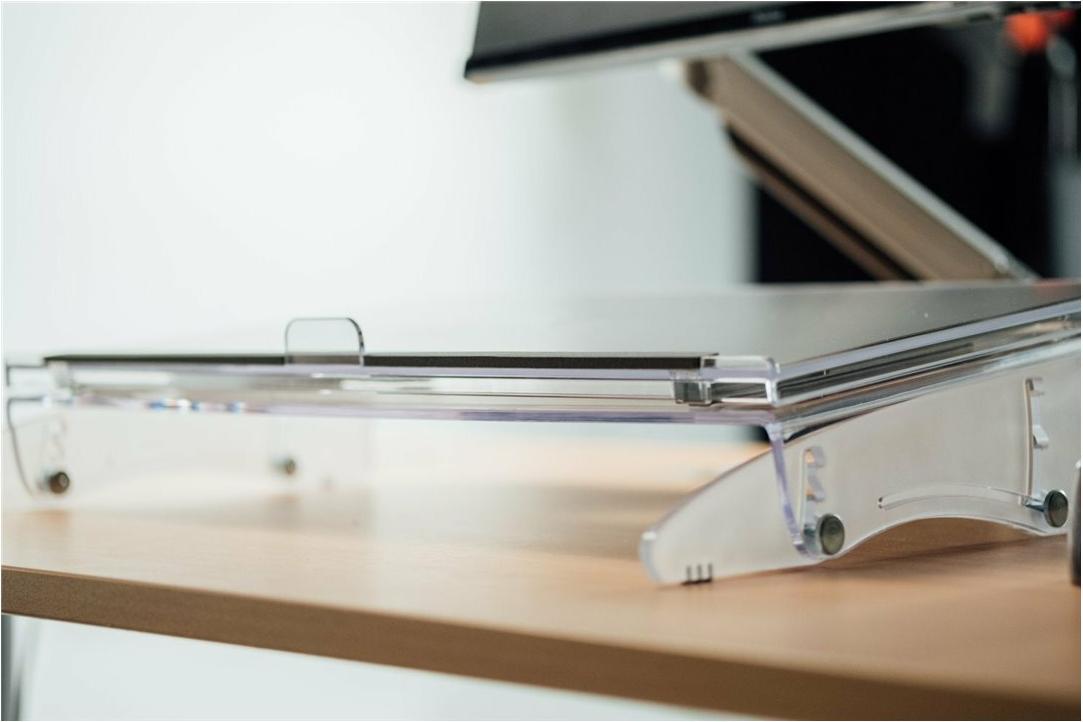 BakkerElkhuizen FlexDesk 640 Dokumentenhalter 51,5 cm x 38 cm Hellgrau, Transparent