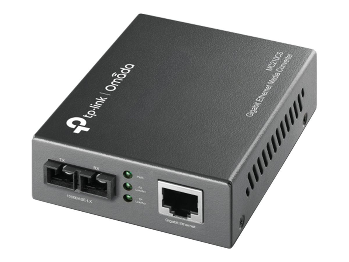 TP-Link Omada MC210CS Medienkonverter 1 Gbit/s RJ-45 SC Singlemode bis 15 km Schwarz