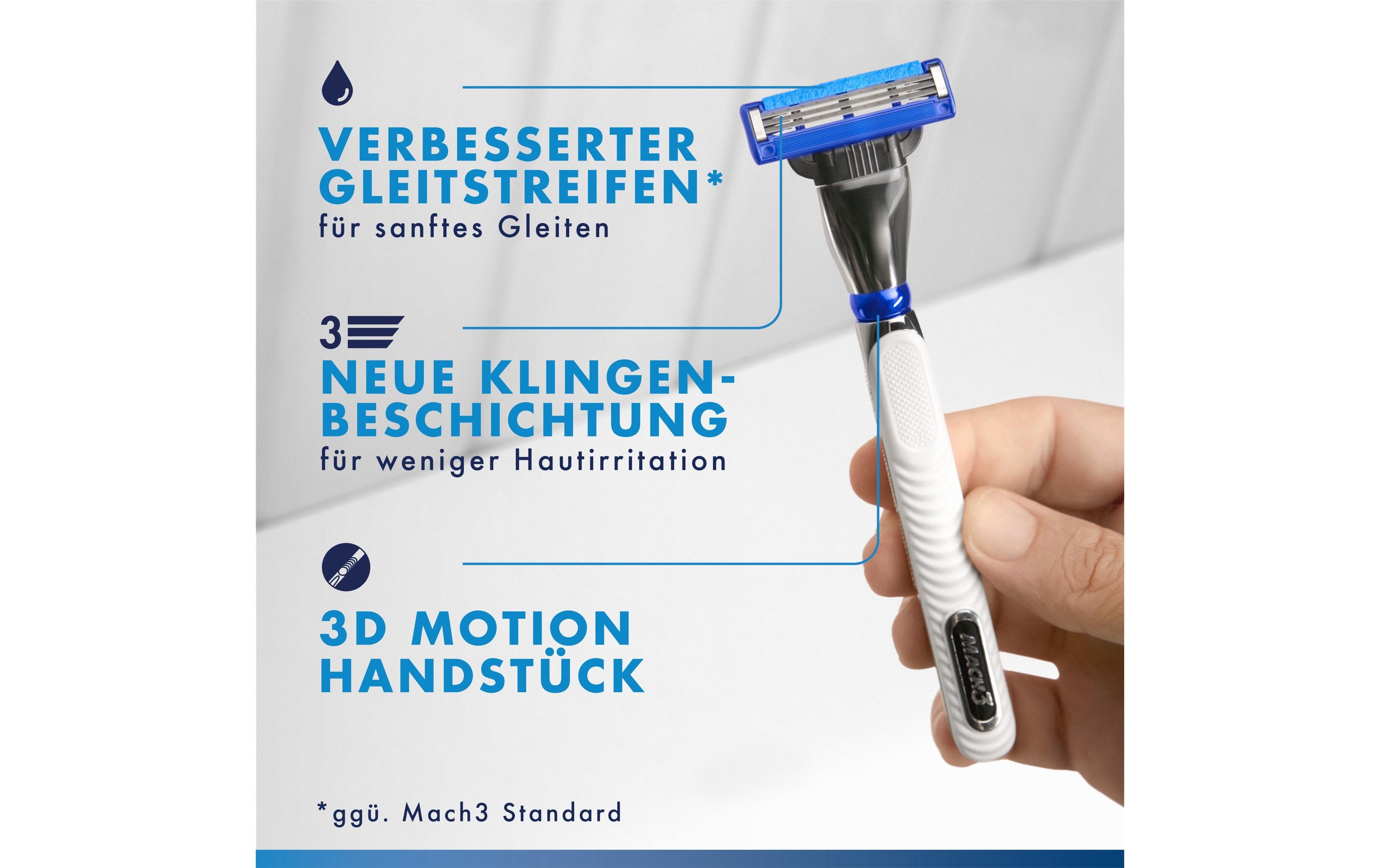 Gillette Mach3 Rasierklingen Mach3 Turbo 12 Stück Blau