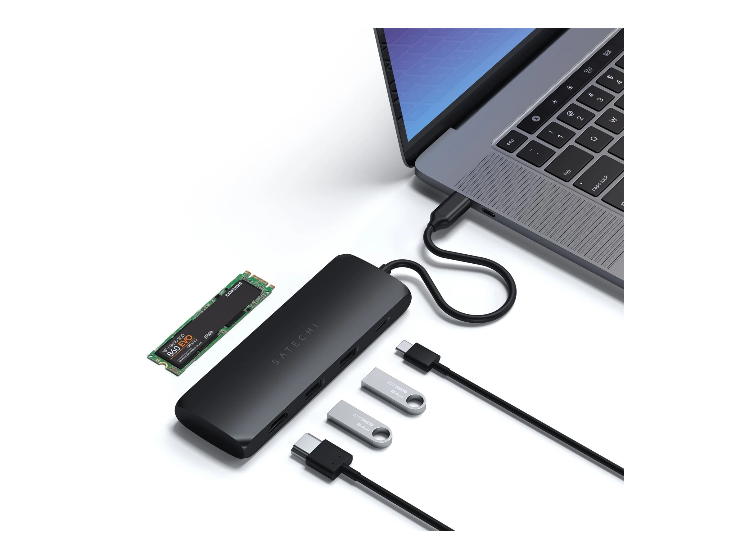 Satechi ST-UCHSEK Dockingstation USB 3.2 Gen 2 Schwarz