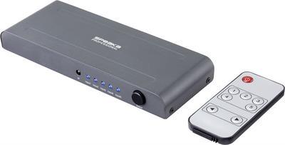 SpeaKa Professional SP-HSW-250 5 Port HDMI-Switch Ultra HD-fähig 3840 x 2160 Pixel (SP-9097444)