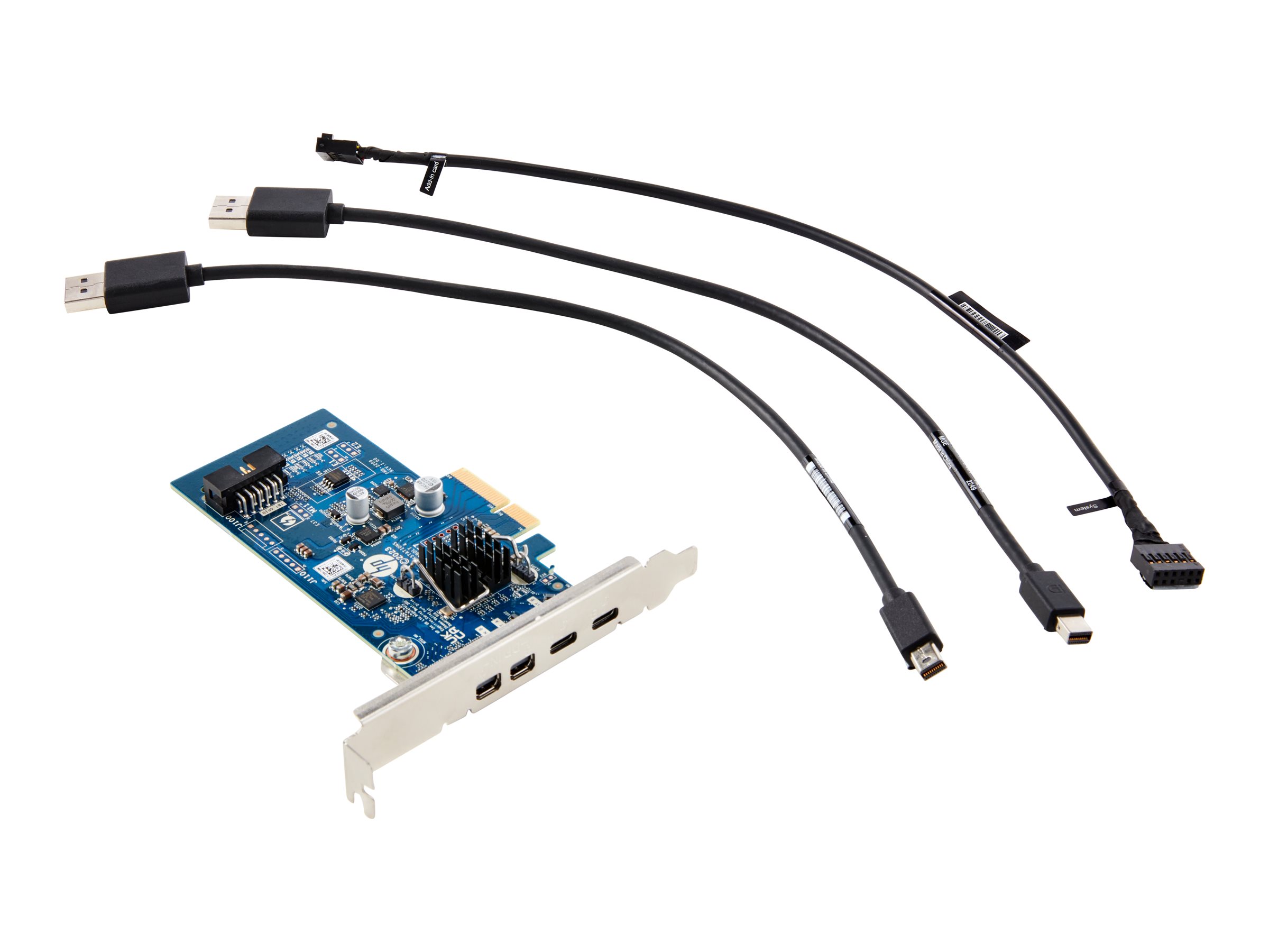 HP Thunderbolt-Adapter PCIe x4 Low-Profile Thunderbolt 4 40 Gbps Grün, Silber