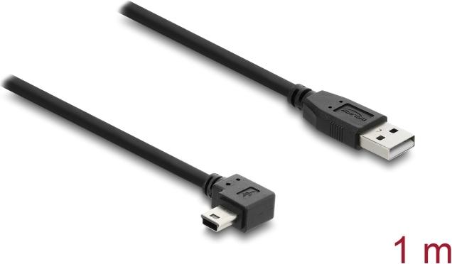Delock USB 2.0 Kabel Typ-A Stecker zu Typ Mini-B rechts gewinkelt (81651)