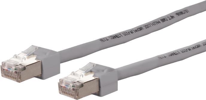 Metz Connect Patchkabel Cat.6 Ultraflex500 VoIP AWG 26 0,5 m grau Optimale Lösung bei Platzmangel, besonders geeignet für ungeschirmte und geschirmte Class E, A Systemevollgeschirmtes Cat.6 Patchkabel AWG 26/7, zwei geschirmte RJ45-Stecker, Beschaltung 1 - 1, Kabeltyp: S/FTP 4x2xAWG 26/7 PIMF, Kabelmantel LSHF(LSOH), halogenfrei, sehr kurze Knickschutztülle, besonders geeignet für VoIP Endgeräte, Biegeradius von bis zu 10 mm möglich, deutlich längere Haltbarkeit als Standard-Patchkabel, problemlos bis zu 8500 Bewegungszyklen unter Belastung (13084V0533-E)