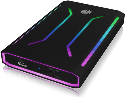 Geh. IcyBox RGB beleuchtet für 2.5 SATA SSD IB-G226L-C31 (IB-G226L-C31)