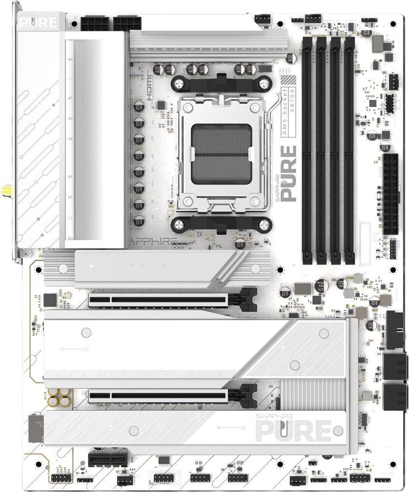 Sapphire Pure X870A WIFI7 ATX Mainboard AM5 DDR5 Schwarz