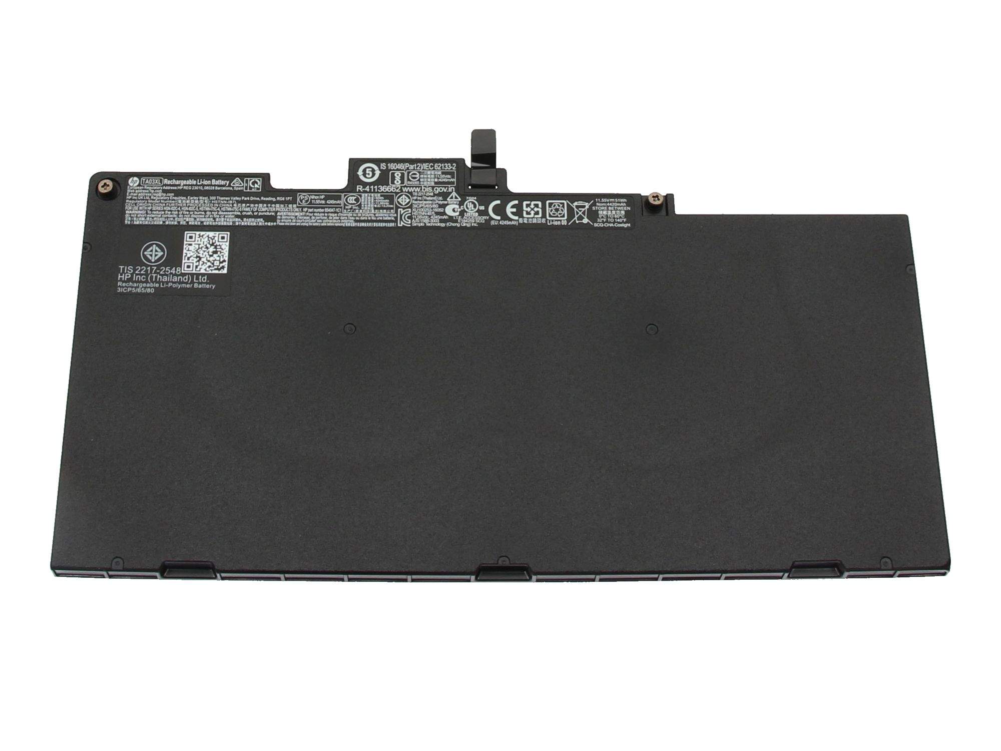 HP 854108-850 Laptop-Batterie 3 Zellen 51 Wh Schwarz