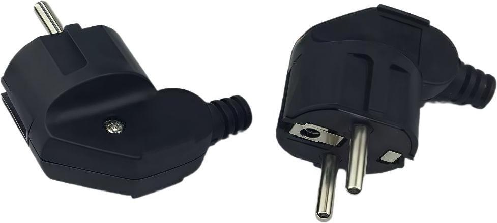 MicroConnect Angled schuko power plug Black (MC-GRUA-B)