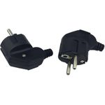 MicroConnect Angled schuko power plug Black (MC-GRUA-B)