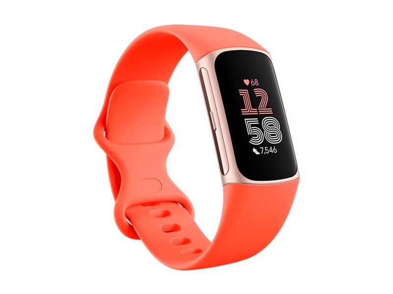 Fitbit Charge 6 Champagne Gold Aluminium Korallefarben