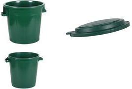 EDA Deckel für Abfalltonne 50 Liter, grün aus recyceltem Kunststoff - 1 Stück (050621 V.CA FX5)