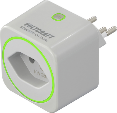 Voltcraft SEM6500 CH DUAL Energiekosten-Messgerät inkl. Funksteckdose Datenexport (SEM6500 CH DUAL)