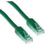 ACT Green 0.5 meter U/UTP CAT6 patch cable with RJ45 connectors. Cat6 u/utp green 0.50m (IB8700)