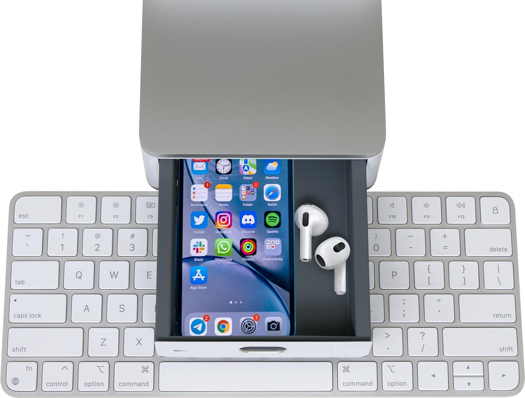 Rain Design mBase Monitorständer 24" Aluminium Weiß