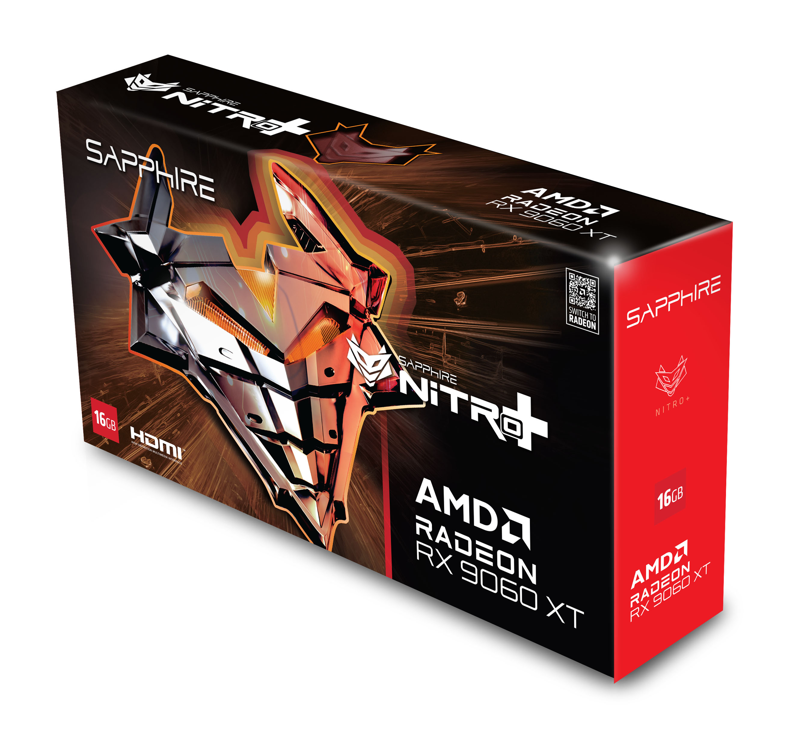 Sapphire NITRO+ Radeon RX 9060 XT 16 GB GDDR6 Grafikkarte Grau